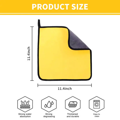 10Pcs Microfiber Drying Towel Cart Detailing Cloth Super Absorbent Scratch Free & Lint Free Car Cleaning Supplies Car Wash Accessories