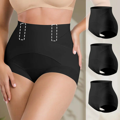 Morelect 1/3/4 Pcs Women'S High Waist Panties, Front Crisscross Design with Gentle Shaping Effect, Breathable Lightweight for Daily Comfort, Stay-Put Boned Waistband, Everyday Soft Briefs.