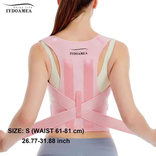 Iydoamea Back Support Belts Posture Corrector Back Brace - (Order a Size Up) - Improves Posture and Provides for Lower and Upper Back Pain Women