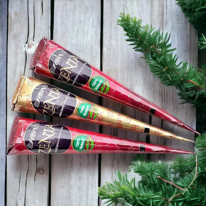 3 Pack - 25G Fresh Zenia Natural Henna Cones