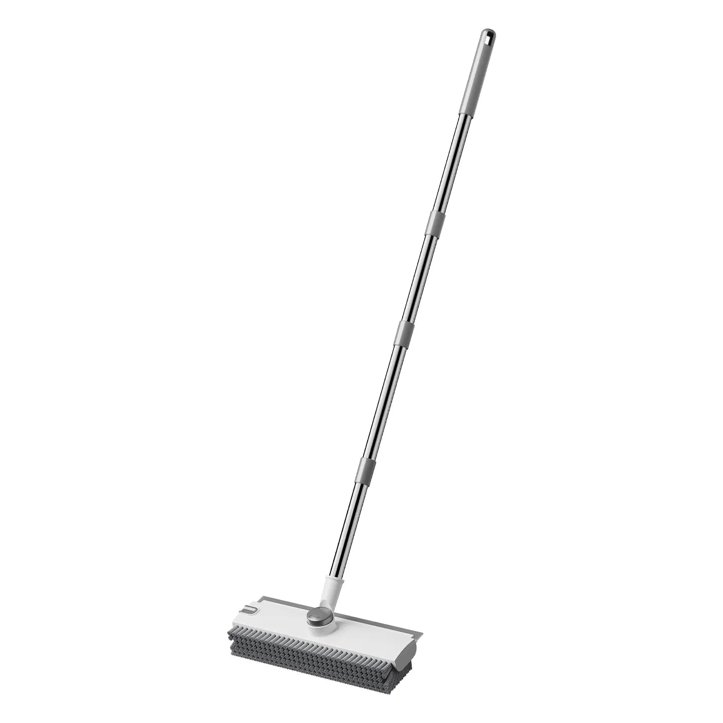 JOIORBOO Durable 3-In-1 Floor Scrub Brush Cleaning Tool with Long Handle - Double-Sided Bristle, Squeegee Scrubber for Bathroom, Kitchen