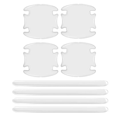 Car Door Handle Bowl Scratch Transparent Stickers Protective Invisible Silicon Rearview Mirror Anti-Collision Protection Strip