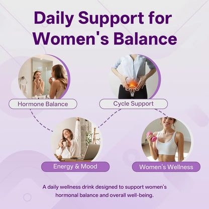 Lifefriend Hormone Balance Drink Mix for Women – Inositol Powder Strawberry Flavor Drink with 2000Mg Myo-Inositol + D-Chiro 40:1 Ratio, Vitamin D, Folate, Cycle Support, Energy & Mood