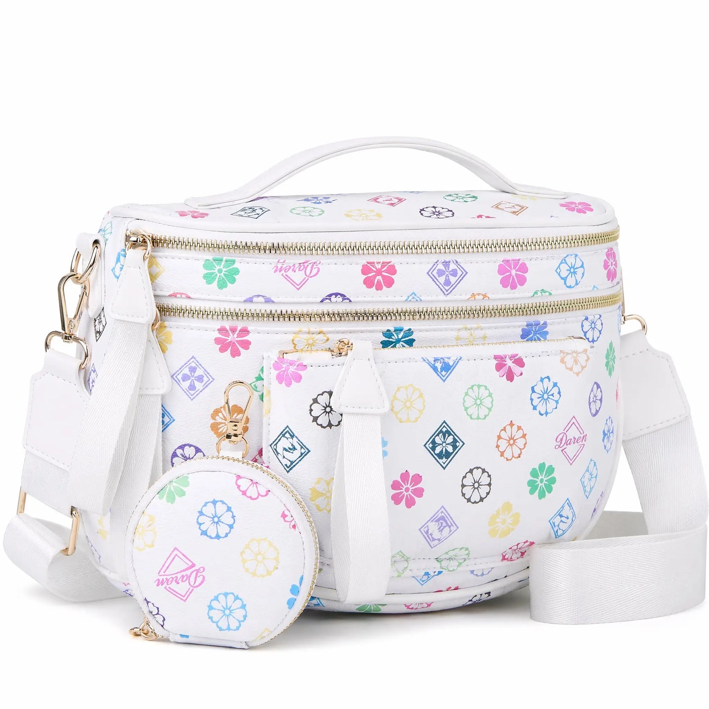 Spacious Checkered PU Leather Crossbody Bag Bum Bag Checkered Handbags Wallets for Women Summerwins