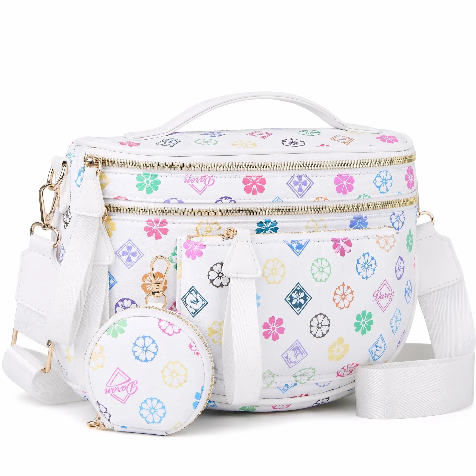 Spacious Checkered PU Leather Crossbody Bag Bum Bag Checkered Handbags Wallets for Women Summerwins