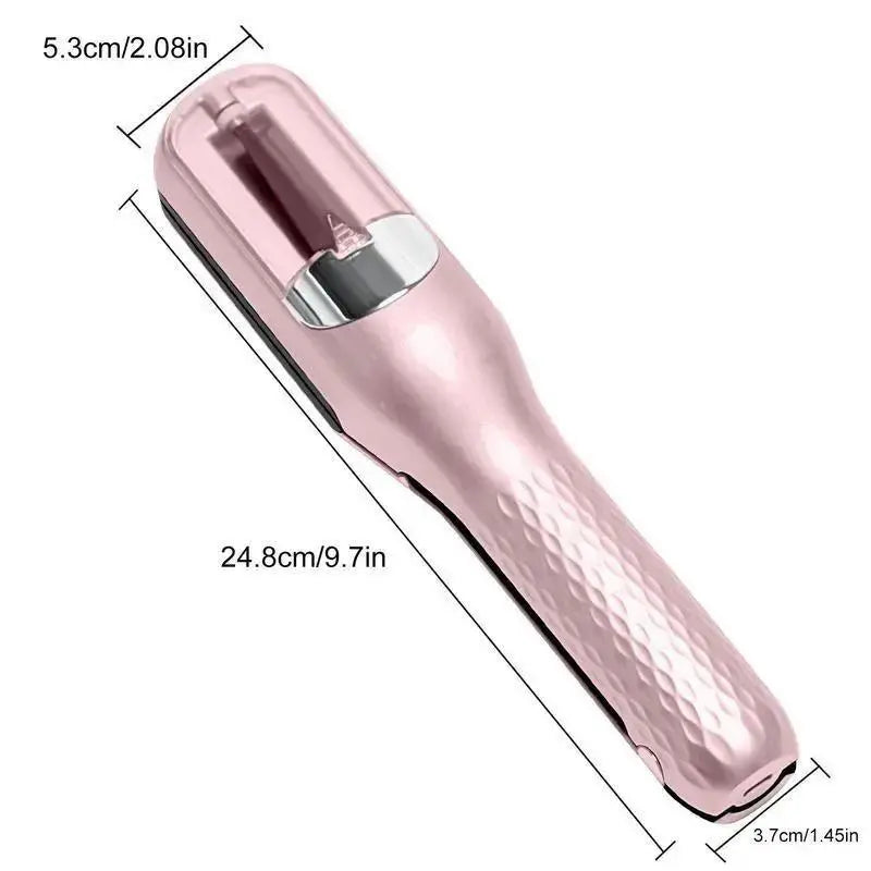 Cordless Split End Trimmer – Instantly Revive Dry, Frizzy, or Curly Hair without a Clumsy Trip to the Salon. This Pink Tool Gently Seals Split Ends at Home, Leaving Your Mane Healthier with Every Pass.