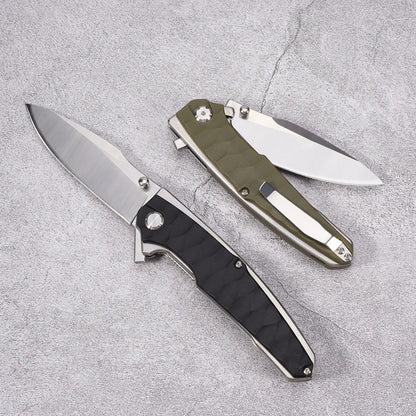Men’S Tactical Folding Knife EDC Multifunctional Heavy-Duty Outdoor Knife, Pocket Knife, Fruit Knife, Ergonomic Handle, Includes a Back Clip for Easy Carry, Quick-Open Design, Suitable for Wilderness Survival Emergencies, Camping, Hiking, DIY, Fishing