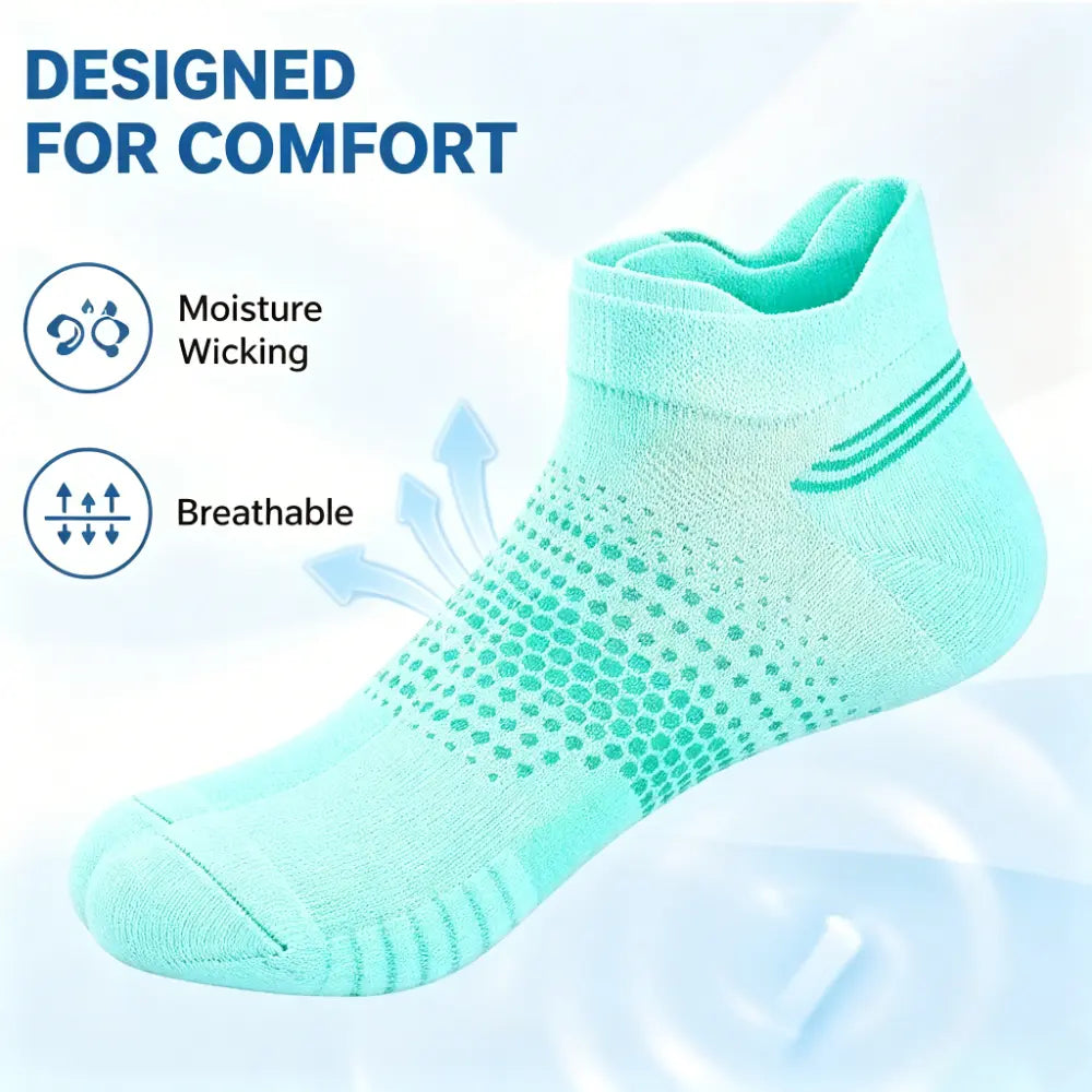 6/12 Pairs Women'S Low Cut Ankle Socks - One Size Breathable Cushioned Athletic Running Socks for Summer Sports, Hiking, Basketball