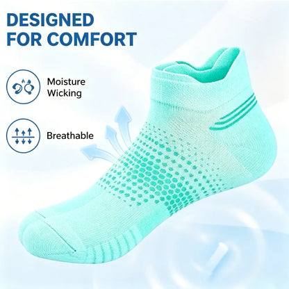 6/12 Pairs Women'S Low Cut Ankle Socks - One Size Breathable Cushioned Athletic Running Socks for Summer Sports, Hiking, Basketball