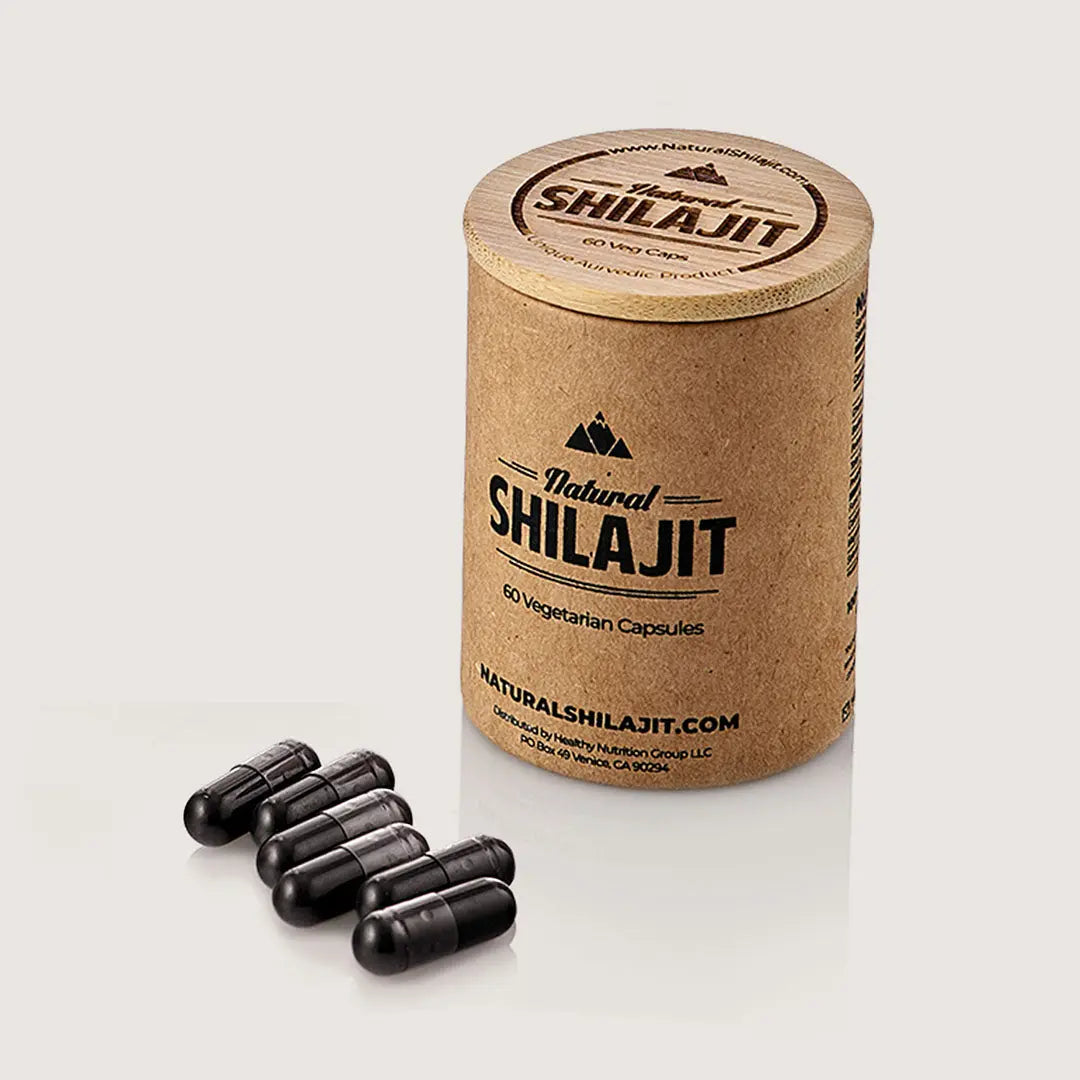 Natural Shilajit Capsules - 100% Pure Shilajit for Men & Women with Fulvic Acid & Trace Minerals - 0.2G per Capsule - 60 Count Gut Health Supplement Healthcare Dietary Fitness Edible
