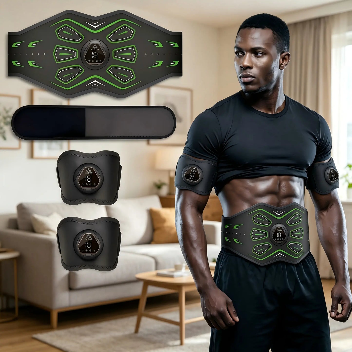 2026 New Model Abdominal and Arm Strength Training Device: 6 Modes, 18 Intensity Levels; a Powerful Aid for Ab Workouts and Arm/Abs Muscle Contraction and Relaxation; Ab Workout + Arm Exercise Set