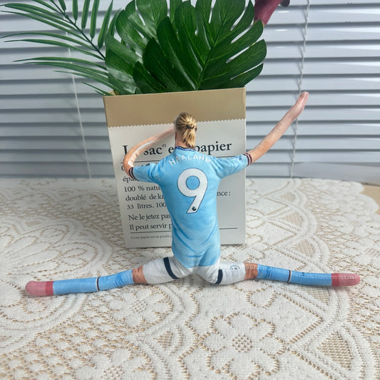 Soccer Player Plush Doll, Abstract Jointed Figure, Poseable Soft Toy for Room Decor, Funny Gift Idea for Football Fans