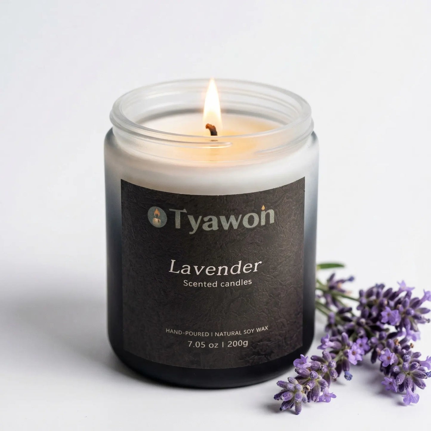 Tyawon Scented Candles for Home, 6 Pack Soy Wax Candle Set, Aromatherapy Candles, Amber Jar Vintage Apothecary Style, 6 Scents Gift Set