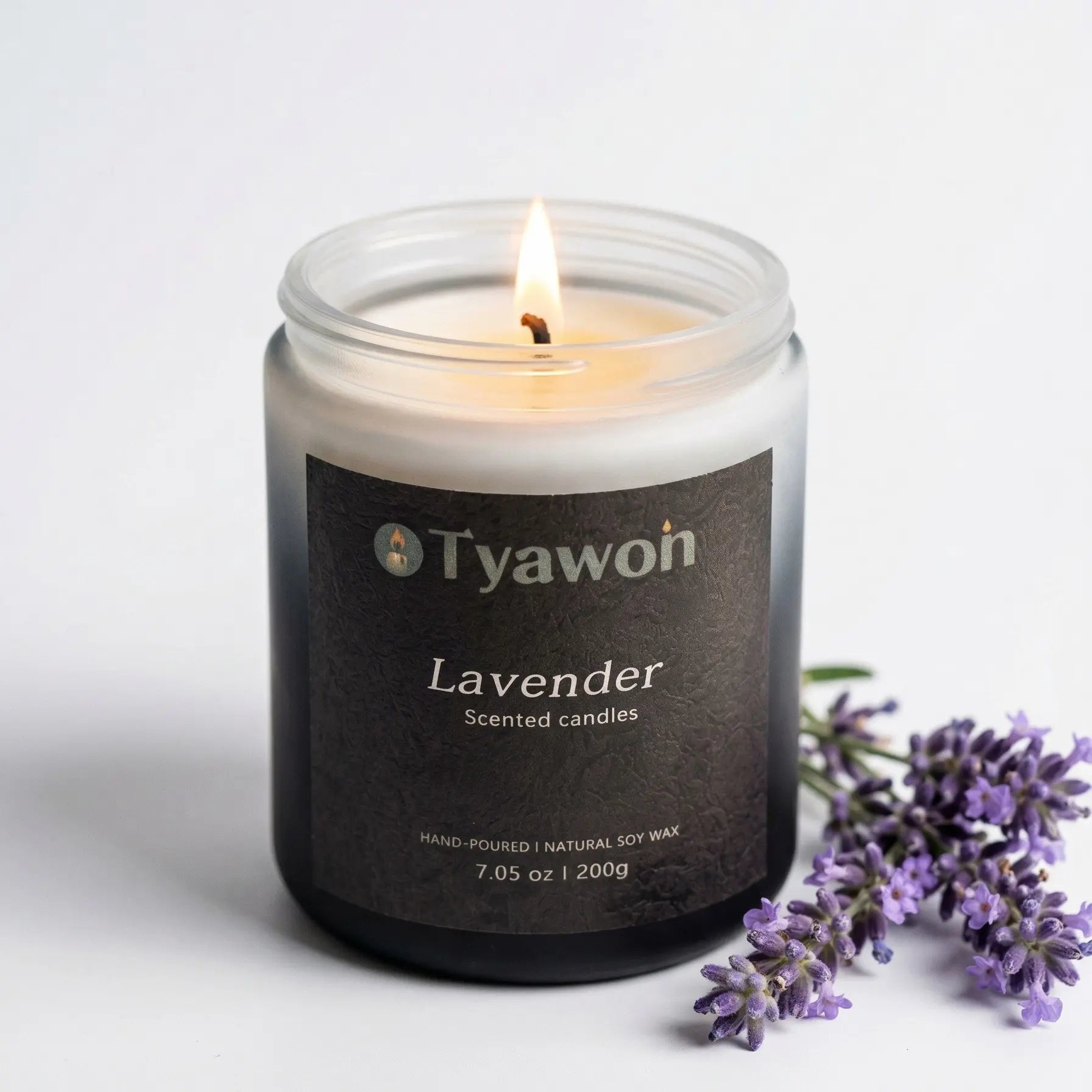Tyawon Scented Candles for Home, 6 Pack Soy Wax Candle Set, Aromatherapy Candles, Amber Jar Vintage Apothecary Style, 6 Scents Gift Set
