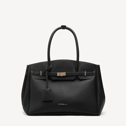 NEWBELLA Miranda M Size Top Handle Tote Bag- 13-Inch Laptop Work Bag with Organizer, Adjustable Crossbody Strap, Convertible Vegan Leather Handbag for Office, Travel and Everyday Use
