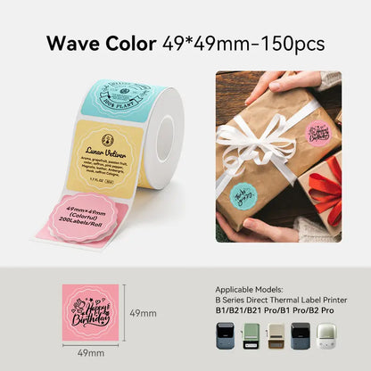 NIIMBOT Labels for B-Series Thermal Label Printer, Thermal Label Tape for Marson Jar/Bakery/Grocery/Barcode/Return Address/Small Business,Back to School,Back to School Haul