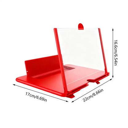 Phone Screen Magnifier 3D HD Tabletop Enlarger Cell Phone Magnifier for Seniors Video Watching Movie Night Home Travel Break