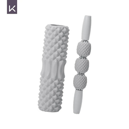 KEEP Foam Roller Set for Deep Tissue Muscle Massage, High Density Fitness Exercise Foam Roller, Massage Roller, Massage Ball, Resistance Band, for Whole Body
