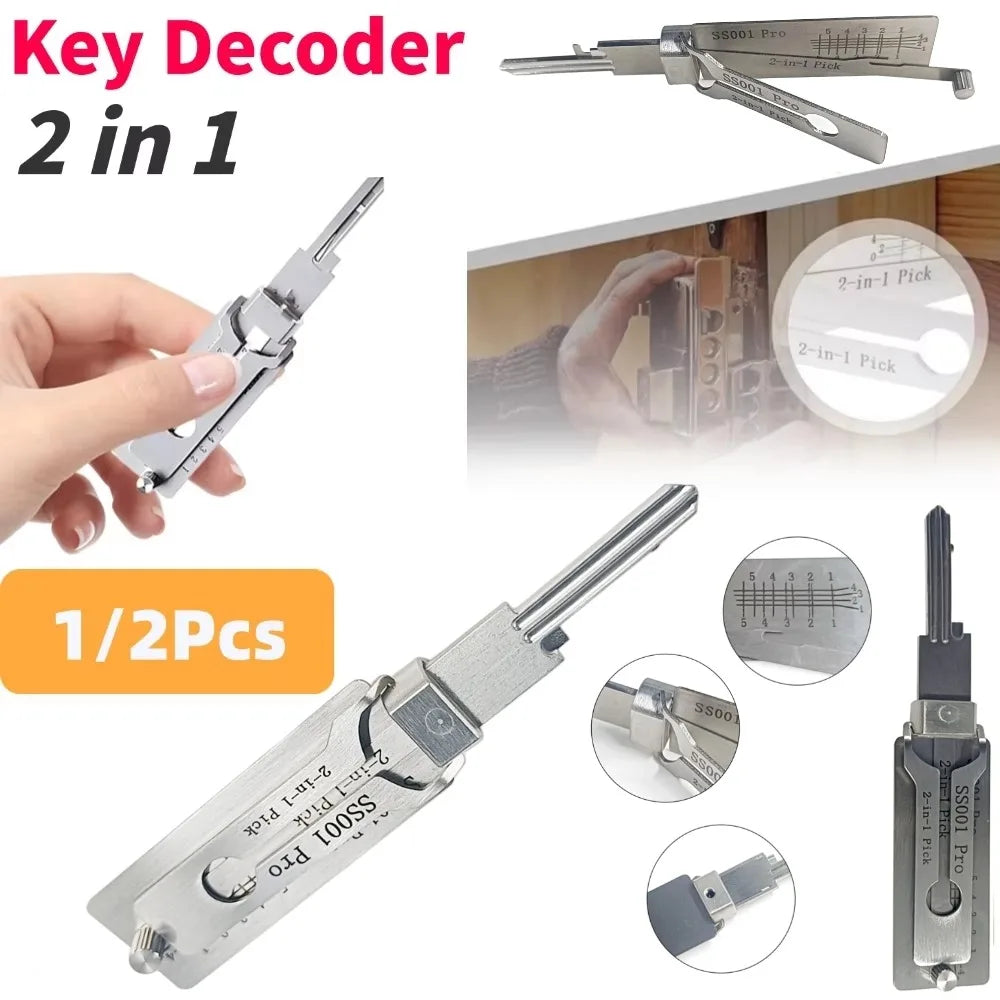 Stainless Steel Key Decoder Precision Hook and Pickup Hand Tool O-Ring Pickup Repair Kit Available Hook Hand Measuring Tool Kits