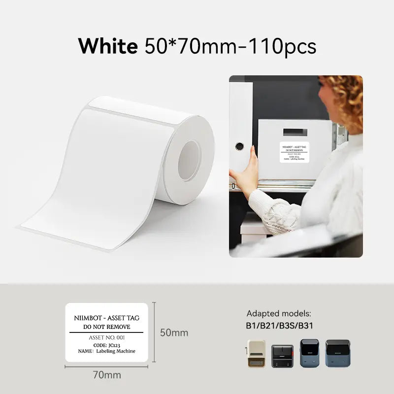 NIIMBOT Labels for B-Series Thermal Label Printer, Thermal Label Tape for Marson Jar/Bakery/Grocery/Barcode/Return Address/Small Business,Back to School,Back to School Haul