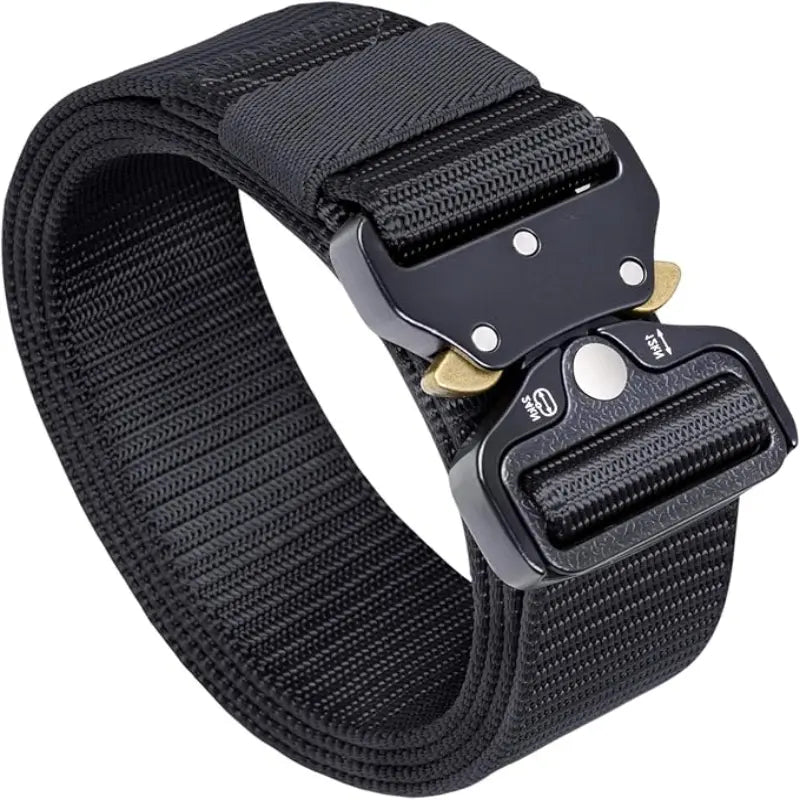 Men'S Tactical Belt, Rigger Belt, Utility Nylon Web Waist Work Belt for Men with V-Ring Quick-Release Buckle
