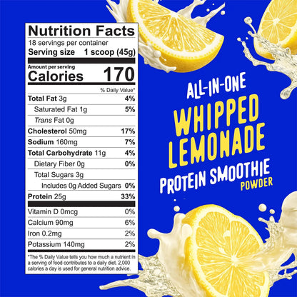 Whipped Lemonade Protein Smoothie by Flavcity Weight Watchers