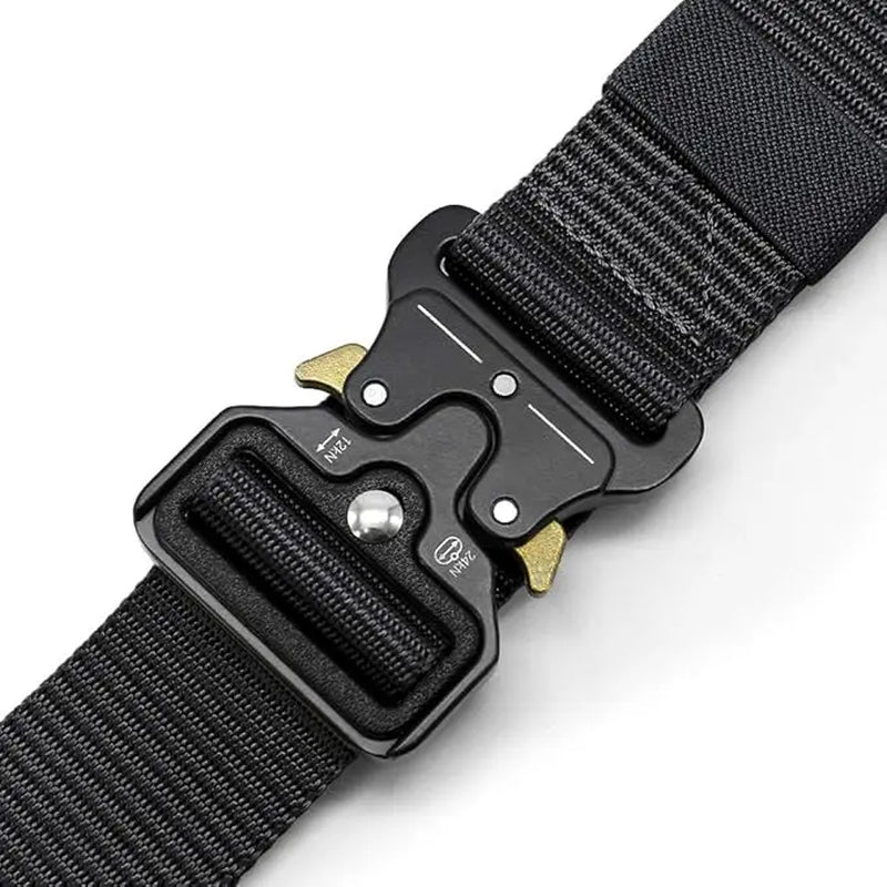 Men'S Tactical Belt, Rigger Belt, Utility Nylon Web Waist Work Belt for Men with V-Ring Quick-Release Buckle