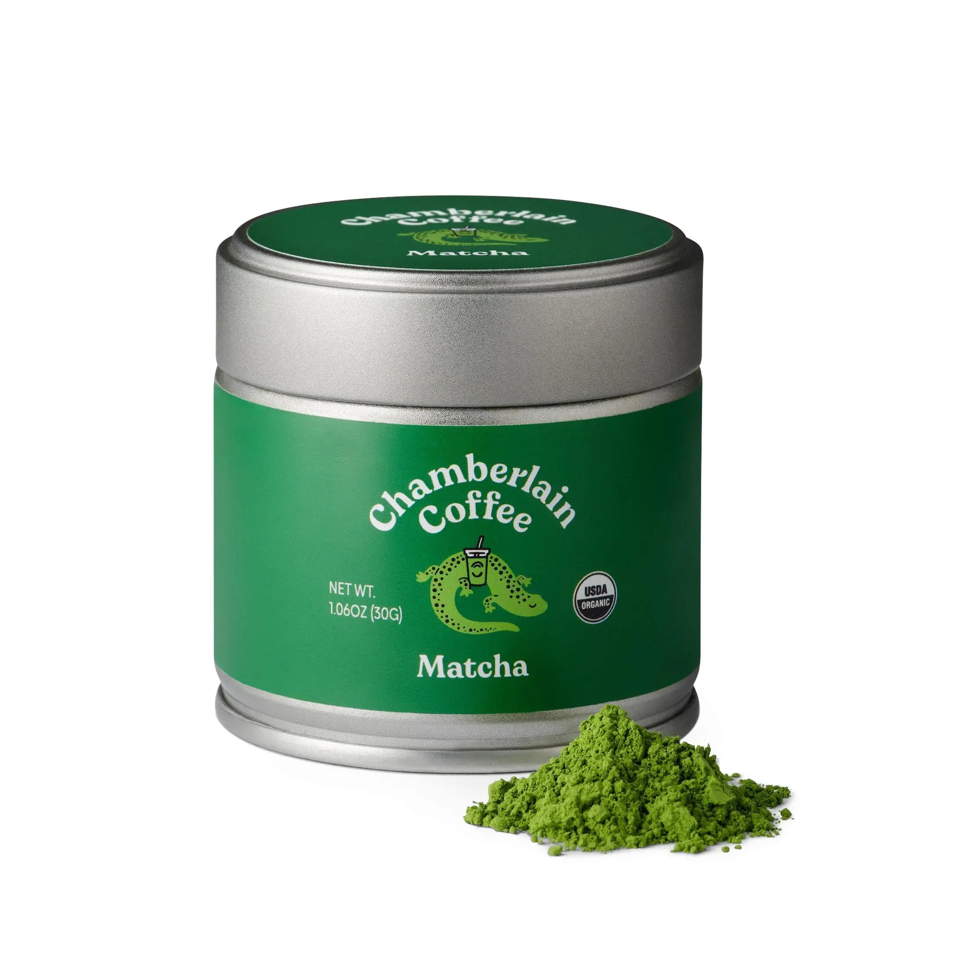 Chamberlain Coffee Ceremonial Grade Matcha Green Tea Powder - USDA Organic, Antioxidant Rich, L Theanine, Calm Energy, Signature Vegan Matcha Powder - Premium First Harvest Japanese Green Tea - 30G