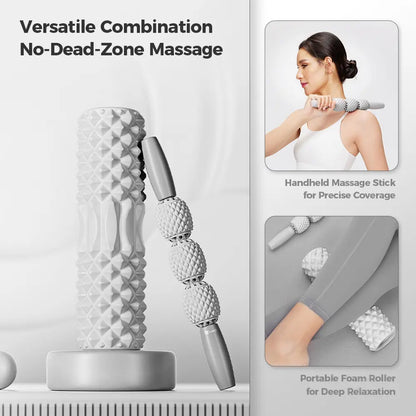 KEEP Foam Roller Set for Deep Tissue Muscle Massage, High Density Fitness Exercise Foam Roller, Massage Roller, Massage Ball, Resistance Band, for Whole Body
