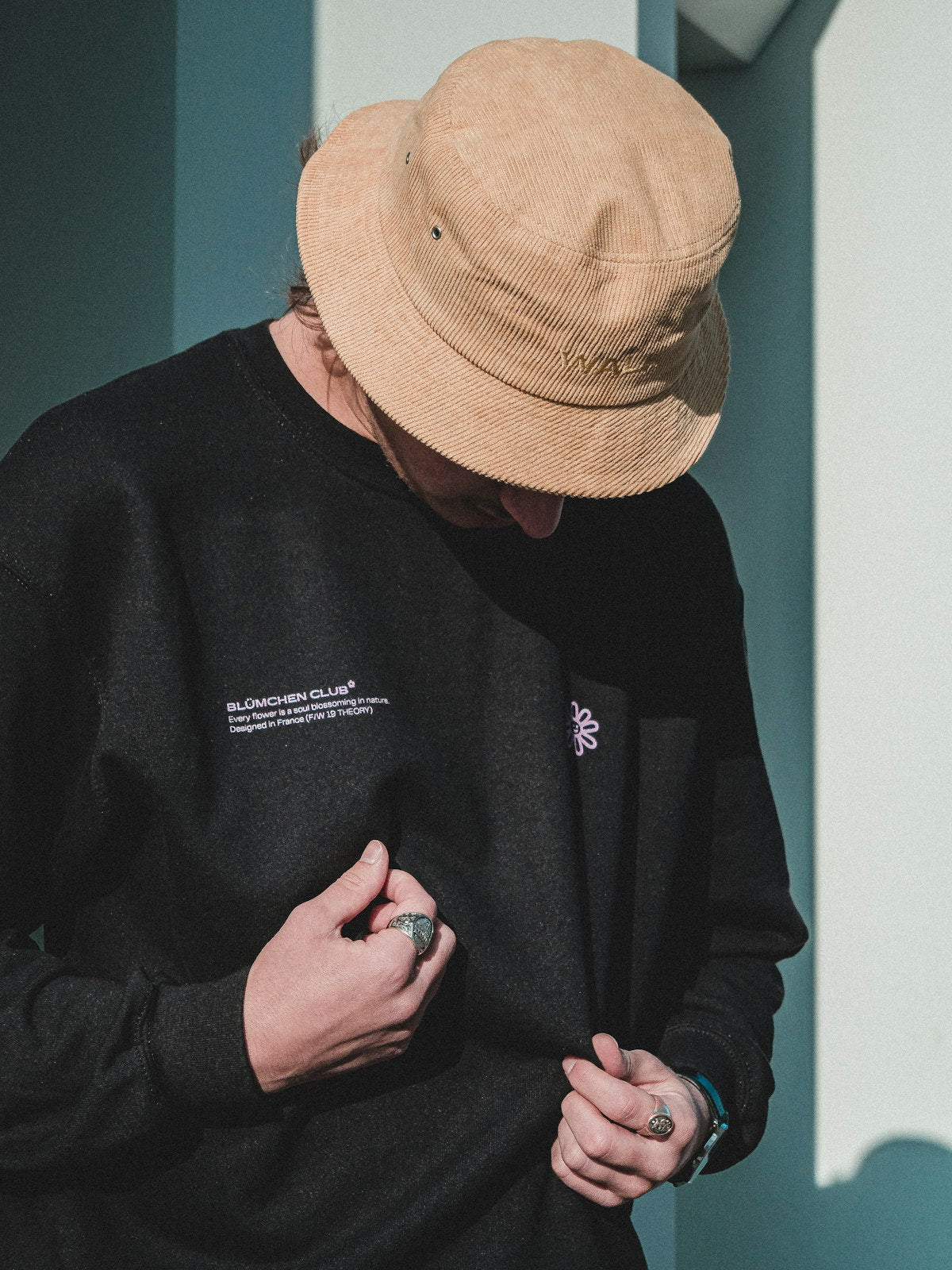 Man in black sweater