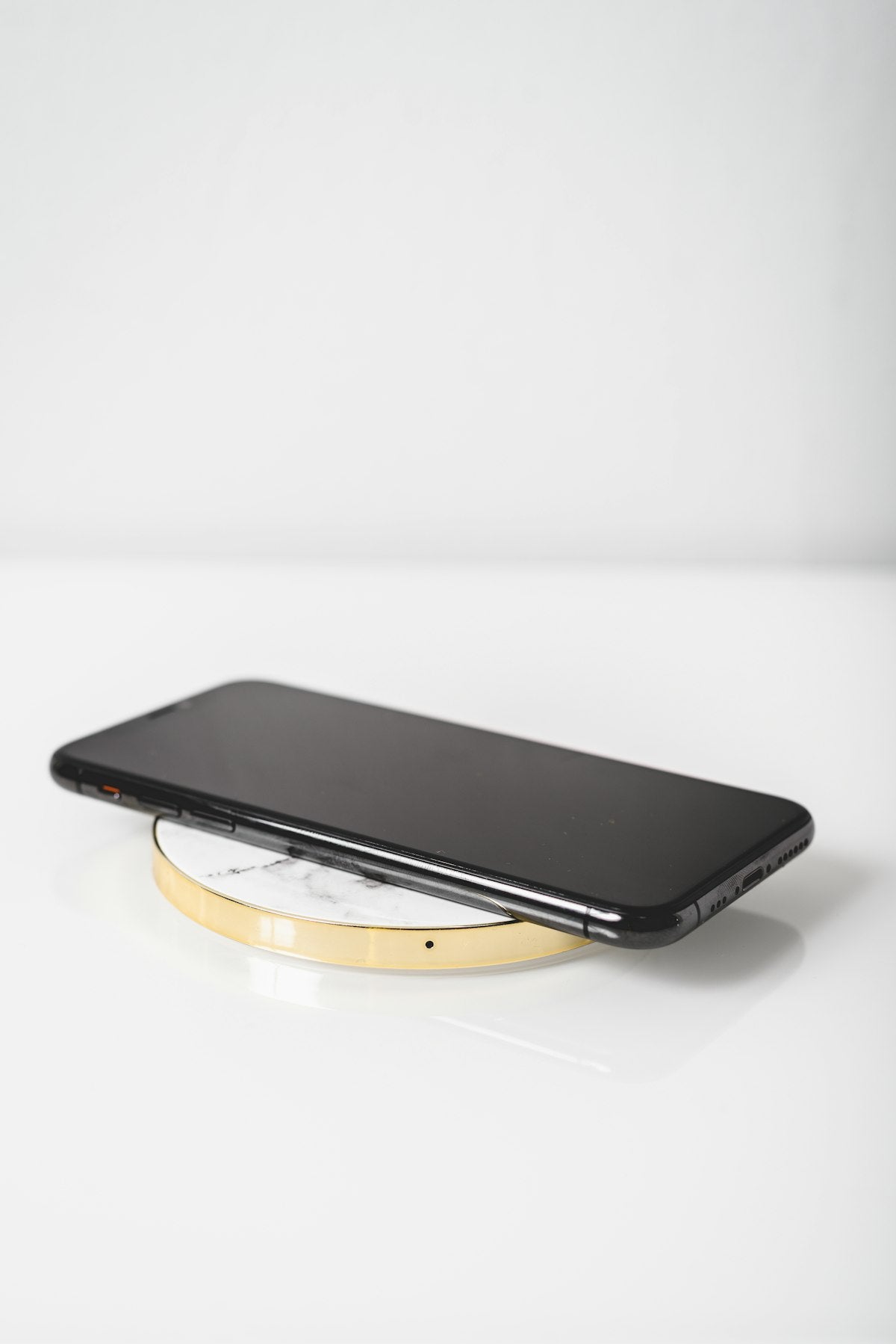 White charging device on a table