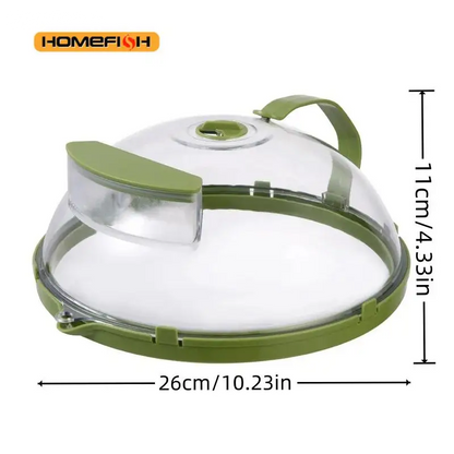 Microwave Food Cover Clear Microwave Splash Guard with Steamer and Handle Kitchen Gadgets