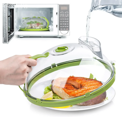 Microwave Food Cover Clear Microwave Splash Guard with Steamer and Handle Kitchen Gadgets